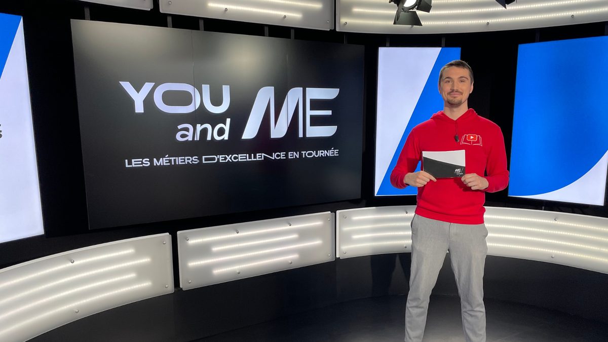 Lucas Brasier en tournage sur le plateau LVMH